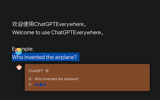 ChatGPTEverywhere from Chrome web store to be run with OffiDocs Chromium online ChatGPTEverywhere from Chrome web store to be run with OffiDocs Chromium online
