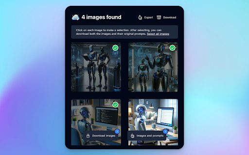 ChatGPT Images Exporter from Chrome web store to be run with OffiDocs Chromium online ChatGPT Images Exporter from Chrome web store to be run with OffiDocs Chromium online