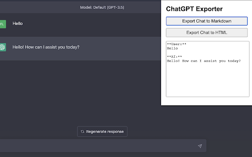 ChatGPT to HTML or Markdown Exporter from Chrome web store to be run with OffiDocs Chromium online ChatGPT to HTML or Markdown Exporter from Chrome web store to be run with OffiDocs Chromium online