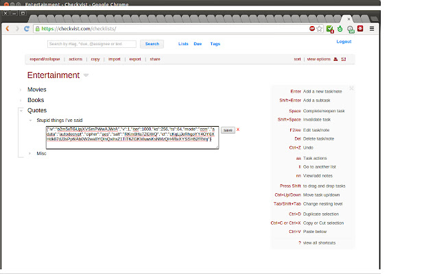 CheckVist Encryption from Chrome web store to be run with OffiDocs Chromium online CheckVist Encryption from Chrome web store to be run with OffiDocs Chromium online