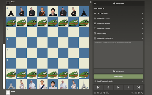 Chess Memer Pieces from Chrome web store to be run with OffiDocs Chromium online Chess Memer Pieces from Chrome web store to be run with OffiDocs Chromium online