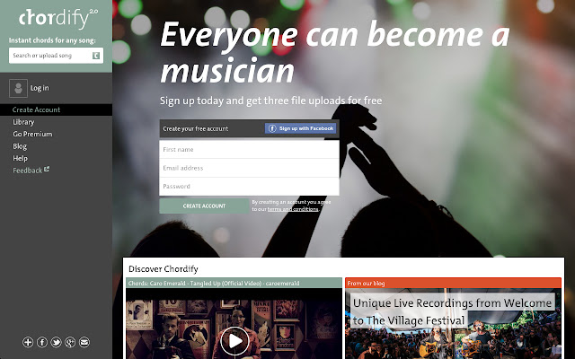 Chordify Tune into Chords from Chrome web store to be run with OffiDocs Chromium online Chordify Tune into Chords from Chrome web store to be run with OffiDocs Chromium online