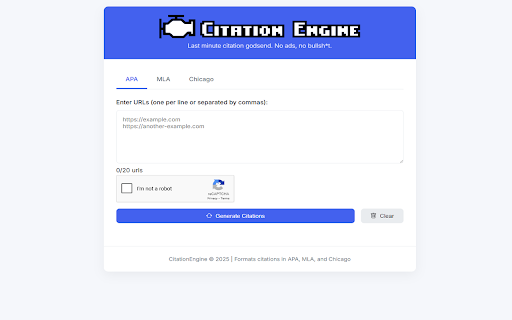 Citation Engine from Chrome web store to be run with OffiDocs Chromium online Citation Engine from Chrome web store to be run with OffiDocs Chromium online