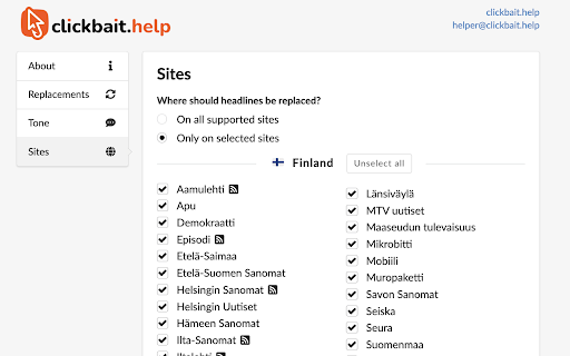 Clickbait.help from Chrome web store to be run with OffiDocs Chromium online Clickbait.help from Chrome web store to be run with OffiDocs Chromium online