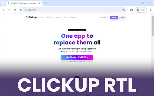 Clickup RTL from Chrome web store to be run with OffiDocs Chromium online Clickup RTL from Chrome web store to be run with OffiDocs Chromium online