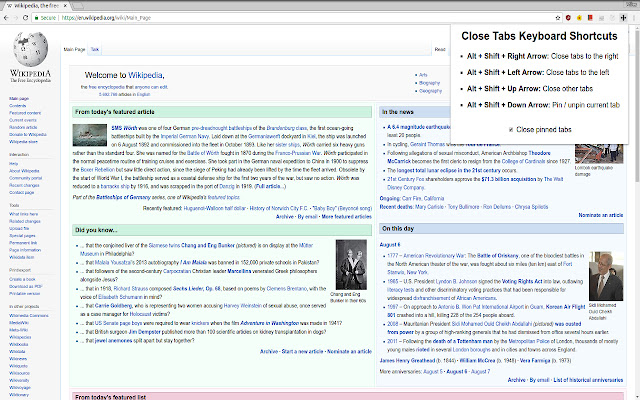 Close and Pin Tabs Keyboard Shortcuts from Chrome web store to be run with OffiDocs Chromium online Close and Pin Tabs Keyboard Shortcuts from Chrome web store to be run with OffiDocs Chromium online