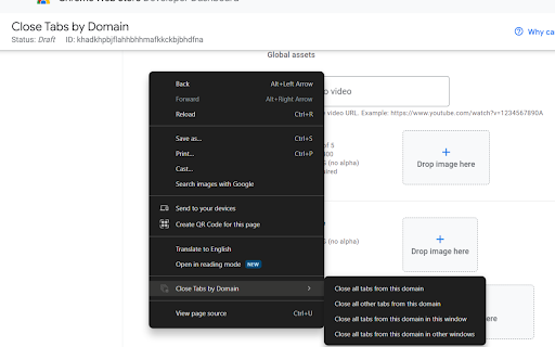 CloseTabsByDomain from Chrome web store to be run with OffiDocs Chromium online CloseTabsByDomain from Chrome web store to be run with OffiDocs Chromium online