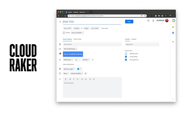 CloudRaker Meetings from Chrome web store to be run with OffiDocs Chromium online CloudRaker Meetings from Chrome web store to be run with OffiDocs Chromium online