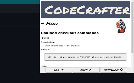 CodeCrafter from Chrome web store to be run with OffiDocs Chromium online CodeCrafter from Chrome web store to be run with OffiDocs Chromium online
