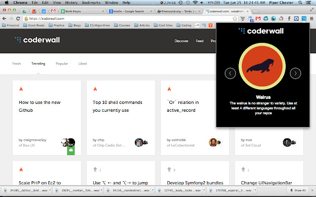 Coderwall Badges from Chrome web store to be run with OffiDocs Chromium online Coderwall Badges from Chrome web store to be run with OffiDocs Chromium online