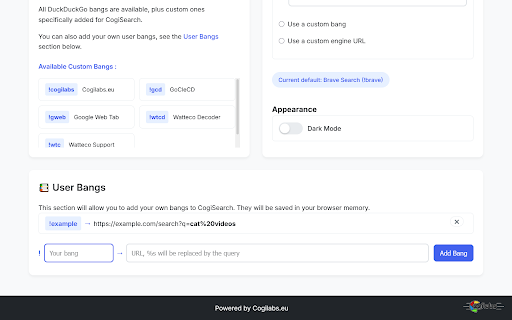 CogiSearch from Chrome web store to be run with OffiDocs Chromium online CogiSearch from Chrome web store to be run with OffiDocs Chromium online