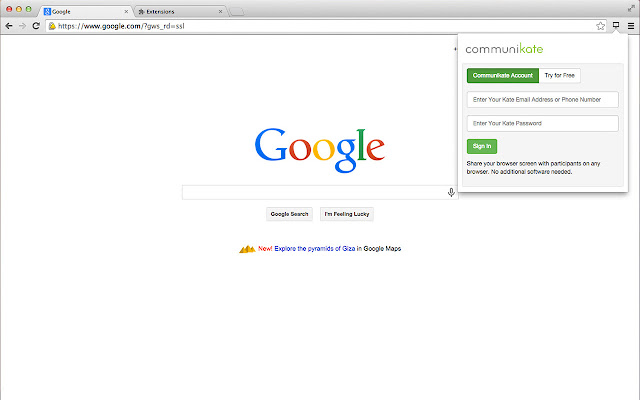 Communikate Screen Sharing (Beta) from Chrome web store to be run with OffiDocs Chromium online Communikate Screen Sharing (Beta) from Chrome web store to be run with OffiDocs Chromium online