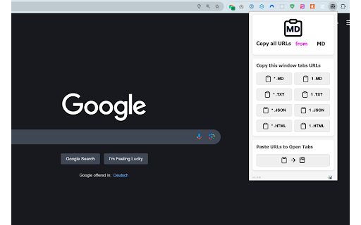 Copy All URLs MD from Chrome web store to be run with OffiDocs Chromium online Copy All URLs MD from Chrome web store to be run with OffiDocs Chromium online