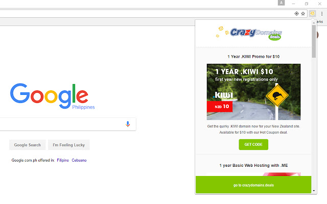 Crazy Domains Promo Codes from Chrome web store to be run with OffiDocs Chromium online Crazy Domains Promo Codes from Chrome web store to be run with OffiDocs Chromium online