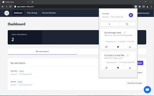 Creator Voice Extension from Chrome web store to be run with OffiDocs Chromium online Creator Voice Extension from Chrome web store to be run with OffiDocs Chromium online
