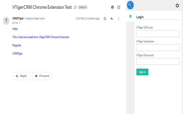CRMTiger Gmail Plugin for vTiger CRM from Chrome web store to be run with OffiDocs Chromium online CRMTiger Gmail Plugin for vTiger CRM from Chrome web store to be run with OffiDocs Chromium online