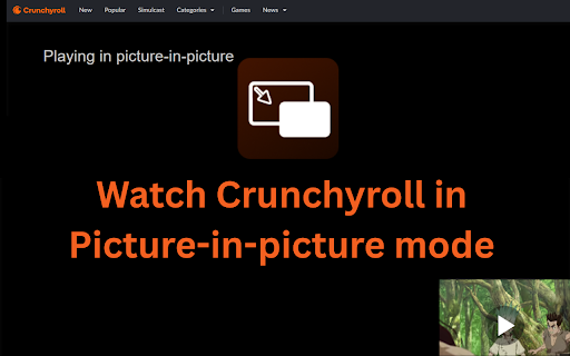 Crunchyroll Picture in Picture Chrome from Chrome web store to be run with OffiDocs Chromium online Crunchyroll Picture in Picture Chrome from Chrome web store to be run with OffiDocs Chromium online