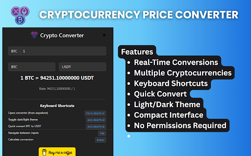 Cryptocurrency Price Converter from Chrome web store to be run with OffiDocs Chromium online Cryptocurrency Price Converter from Chrome web store to be run with OffiDocs Chromium online