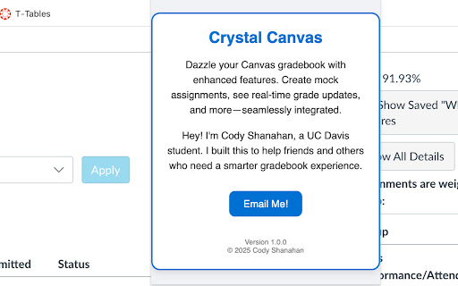 Crystal Canvas Mock Assignments from Chrome web store to be run with OffiDocs Chromium online Crystal Canvas Mock Assignments from Chrome web store to be run with OffiDocs Chromium online