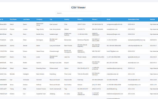 CSV Viewer Pro from Chrome web store to be run with OffiDocs Chromium online CSV Viewer Pro from Chrome web store to be run with OffiDocs Chromium online