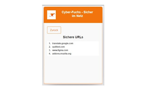 Cyber Fuchs Sicher im Netz from Chrome web store to be run with OffiDocs Chromium online Cyber Fuchs Sicher im Netz from Chrome web store to be run with OffiDocs Chromium online