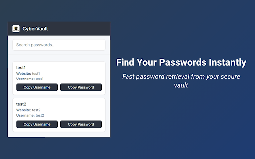 CyberVault Extension from Chrome web store to be run with OffiDocs Chromium online CyberVault Extension from Chrome web store to be run with OffiDocs Chromium online