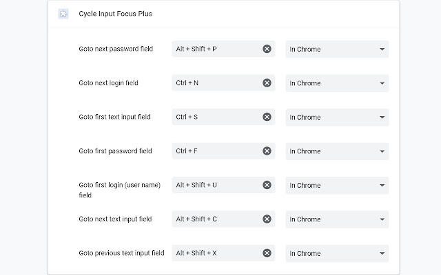 Cycle Input Focus Plus from Chrome web store to be run with OffiDocs Chromium online Cycle Input Focus Plus from Chrome web store to be run with OffiDocs Chromium online