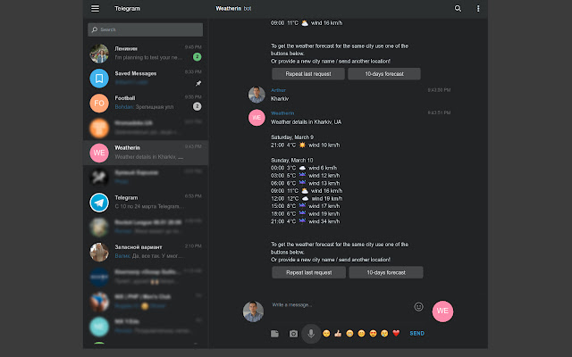 Dark theme for Telegrams Web version from Chrome web store to be run with OffiDocs Chromium online Dark theme for Telegrams Web version from Chrome web store to be run with OffiDocs Chromium online