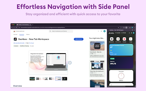 Dashbee New Tab Workspace from Chrome web store to be run with OffiDocs Chromium online Dashbee New Tab Workspace from Chrome web store to be run with OffiDocs Chromium online