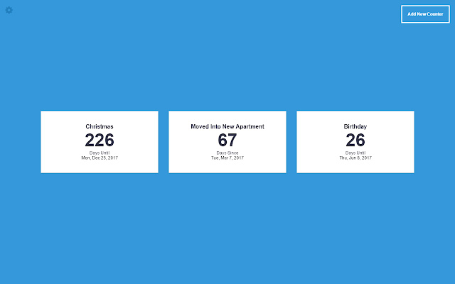 Day Counter New Tab Page from Chrome web store to be run with OffiDocs Chromium online Day Counter New Tab Page from Chrome web store to be run with OffiDocs Chromium online