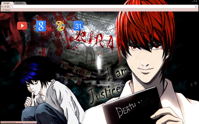 Death Note Kira and L theme 1366x768 from Chrome web store to be run with OffiDocs Chromium online Death Note Kira and L theme 1366x768 from Chrome web store to be run with OffiDocs Chromium online