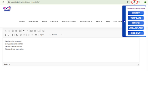 DeepInfinity Health Scribe from Chrome web store to be run with OffiDocs Chromium online DeepInfinity Health Scribe from Chrome web store to be run with OffiDocs Chromium online