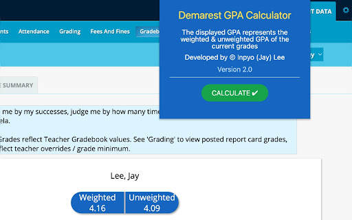 Demarest GPA Calculator from Chrome web store to be run with OffiDocs Chromium online Demarest GPA Calculator from Chrome web store to be run with OffiDocs Chromium online