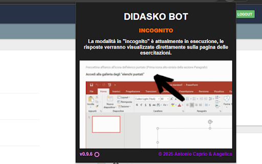 DIDASKO BOT from Chrome web store to be run with OffiDocs Chromium online DIDASKO BOT from Chrome web store to be run with OffiDocs Chromium online