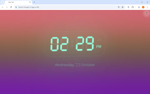 Digital Clock in a New Tab from Chrome web store to be run with OffiDocs Chromium online Digital Clock in a New Tab from Chrome web store to be run with OffiDocs Chromium online
