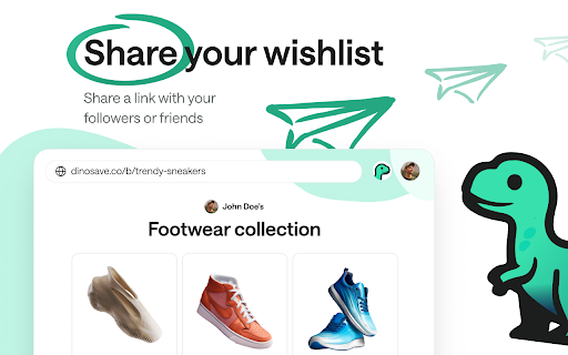 Dinosave – Wishlists and discounts from Chrome web store to be run with OffiDocs Chromium online Dinosave – Wishlists and discounts from Chrome web store to be run with OffiDocs Chromium online