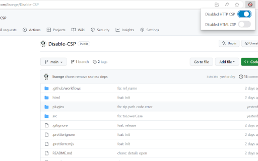Disable CSP from Chrome web store to be run with OffiDocs Chromium online Disable CSP from Chrome web store to be run with OffiDocs Chromium online