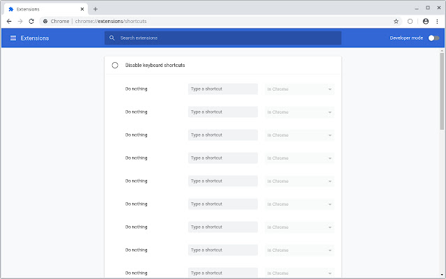 Disable keyboard shortcuts from Chrome web store to be run with OffiDocs Chromium online Disable keyboard shortcuts from Chrome web store to be run with OffiDocs Chromium online