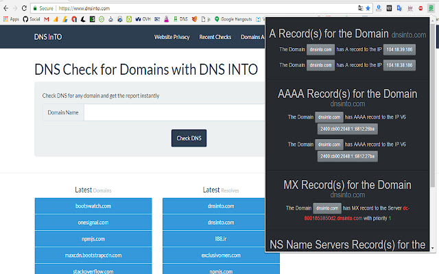 DNS Into from Chrome web store to be run with OffiDocs Chromium online DNS Into from Chrome web store to be run with OffiDocs Chromium online
