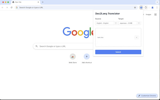 Doc2Lang Translator from Chrome web store to be run with OffiDocs Chromium online Doc2Lang Translator from Chrome web store to be run with OffiDocs Chromium online
