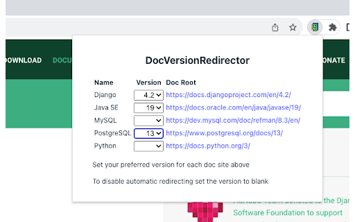 DocVersionRedirector from Chrome web store to be run with OffiDocs Chromium online DocVersionRedirector from Chrome web store to be run with OffiDocs Chromium online