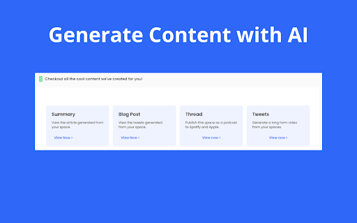 Download Twitter Spaces from Chrome web store to be run with OffiDocs Chromium online Download Twitter Spaces from Chrome web store to be run with OffiDocs Chromium online