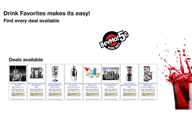 Drink Favorites official from Chrome web store to be run with OffiDocs Chromium online Drink Favorites official from Chrome web store to be run with OffiDocs Chromium online