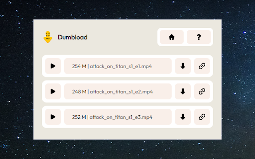 Dumbload (Free Video Downloader) from Chrome web store to be run with OffiDocs Chromium online Dumbload (Free Video Downloader) from Chrome web store to be run with OffiDocs Chromium online