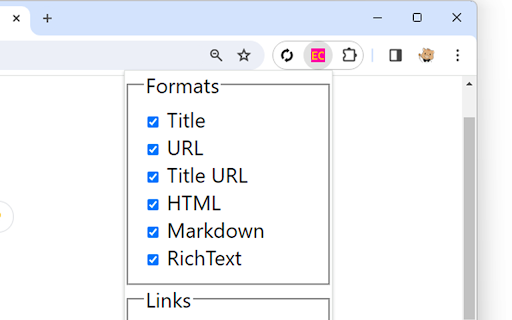 EasyCopyLink from Chrome web store to be run with OffiDocs Chromium online EasyCopyLink from Chrome web store to be run with OffiDocs Chromium online