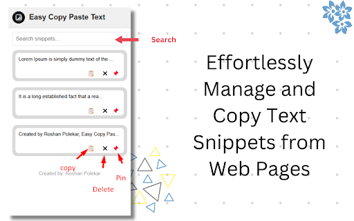 Easy Copy Paste Text from Chrome web store to be run with OffiDocs Chromium online Easy Copy Paste Text from Chrome web store to be run with OffiDocs Chromium online