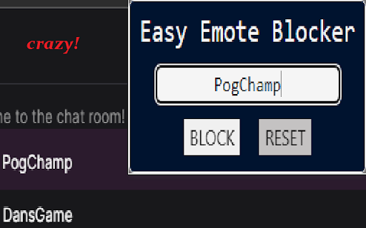 Easy Emote Blocker from Chrome web store to be run with OffiDocs Chromium online Easy Emote Blocker from Chrome web store to be run with OffiDocs Chromium online