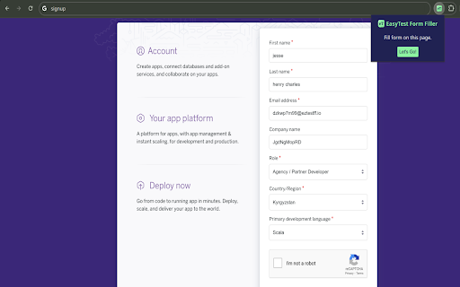 EasyTest Form Filler from Chrome web store to be run with OffiDocs Chromium online EasyTest Form Filler from Chrome web store to be run with OffiDocs Chromium online