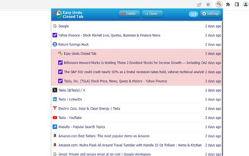 Easy Undo Closed Tab from Chrome web store to be run with OffiDocs Chromium online Easy Undo Closed Tab from Chrome web store to be run with OffiDocs Chromium online
