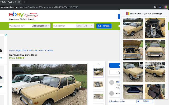 eBay Kleinanzeigen Show Full Size Images from Chrome web store to be run with OffiDocs Chromium online eBay Kleinanzeigen Show Full Size Images from Chrome web store to be run with OffiDocs Chromium online